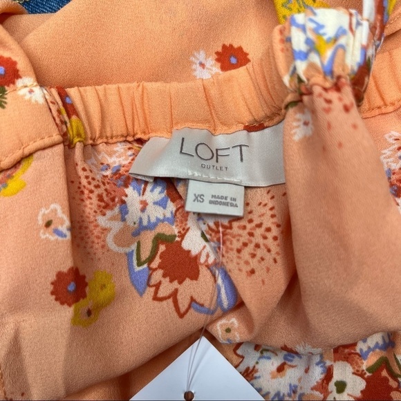 NWT Loft Outlet Floral Print Babydoll Ruffle Strap Top Size XS - Picture 2 of 8